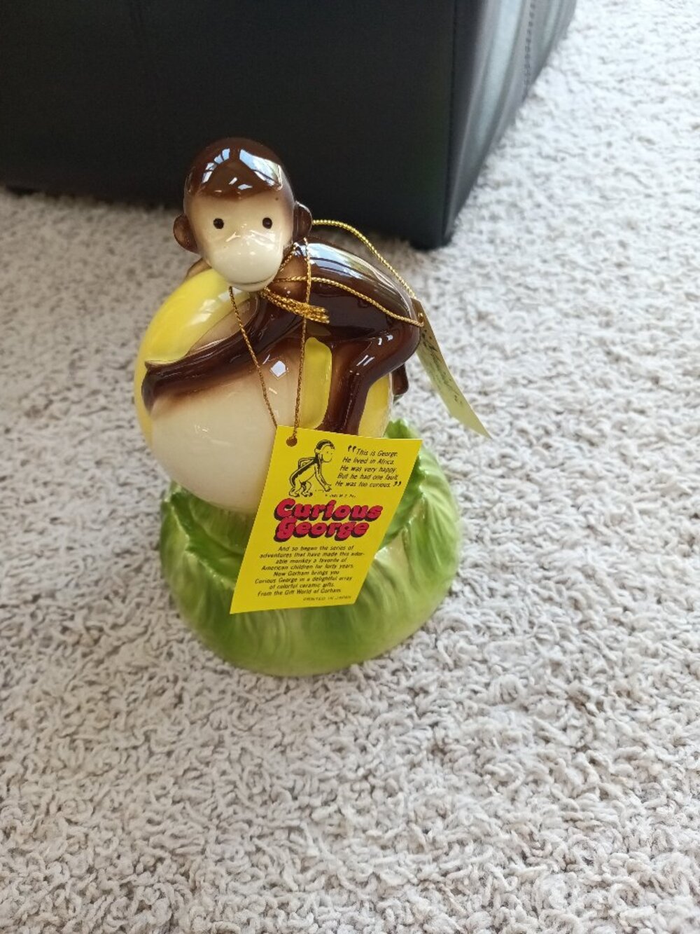 New Gorham Curious George Music Box Love Makes the World Go Around NWT